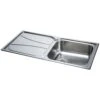 Carron Phoenix Zeta 90 1.0 Bowl Polished Stainless Steel Kitchen Sink & Waste