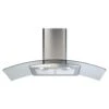 CDA 100cm Curved Glass Extractor Hood - Stainless Steel ECP102SS