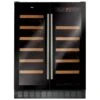 CDA 600mm Freestanding Double Door Under Counter Wine Cooler Black FWC624BL