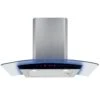 CDA 70cm Curved Glass Extractor Hood With Edge Lighting - Stainless Steel EKP70SS