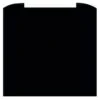 CDA Black Curved Glass Kitchen Splashback 900x750mm ASG92CBL
