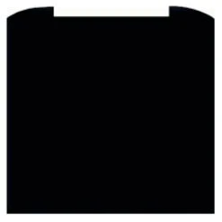 CDA Black Curved Glass Kitchen Splashback 900x750mm ASG92CBL