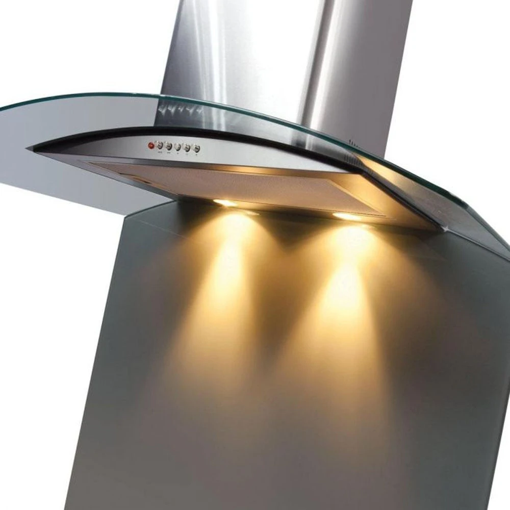 CDA Black Curved Glass Kitchen Splashback 900x750mm ASG92CBL 2 CDA Black Curved Glass Kitchen Splashback 900x750mm ASG92CBL - Image 2