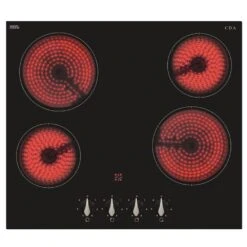 CDA Black Four Zone Ceramic Electric Hob HC6312FR