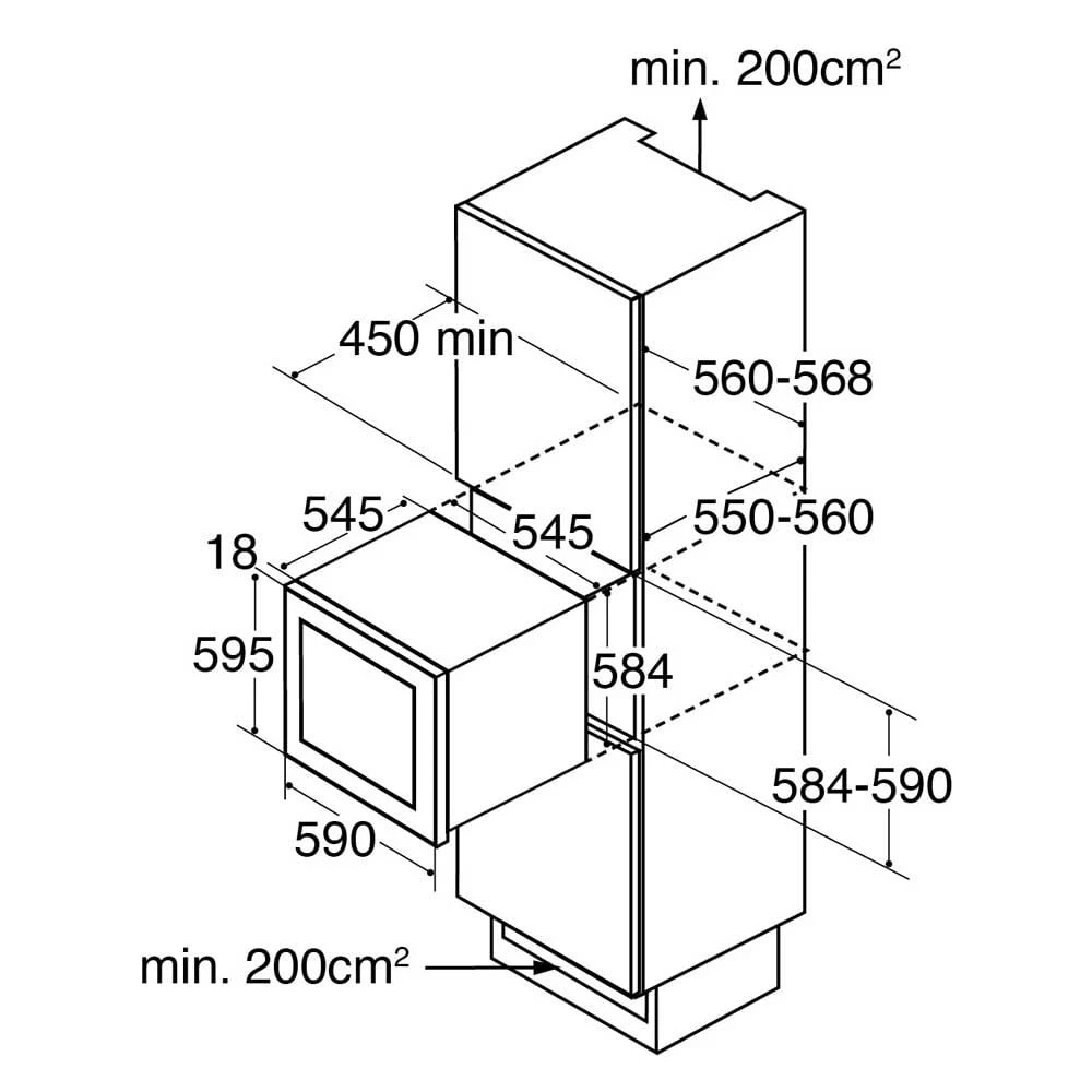 CDA Fully Integrated Wine Cooler Compact Single Zone Black FWV601BL 2 CDA Fully Integrated Wine Cooler Compact Single Zone Black FWV601BL - Image 2