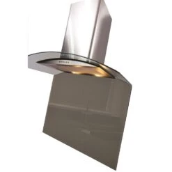 CDA Grey Curved Glass Kitchen Splashback 600x750mm ASG62CGR