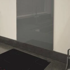 CDA Grey Square Glass Kitchen Splashback 1000x750mm ASG10GR