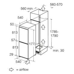 Household Goods Shop -Household Goods Shop cda integrated 50 50 combination fridge freezer fw925 p31448 155849 image
