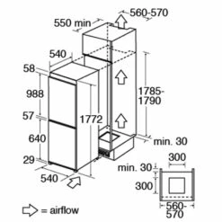 Household Goods Shop -Household Goods Shop cda integrated 70 30 combi fridge freezer fw872 p25387 177017 image