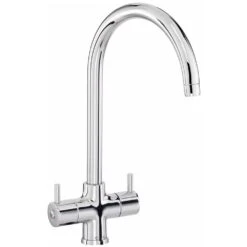 CDA Monobloc Dual Lever Chrome Kitchen Sink Mixer Tap TC55CH