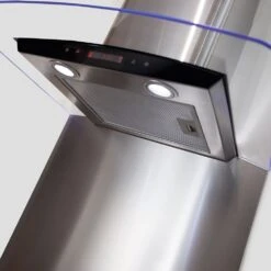 CDA Stainless Steel Curved Kitchen Splashback 900x750mm CSB92KSS