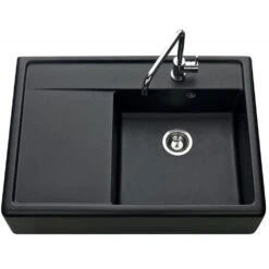 Chambord Thibert II 1.0 Bowl Black Granite Kitchen Sink & Waste