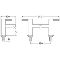 Deva Insignia Chrome Bath & Basin Mixer Taps Pack Set 8 Deva Insignia Chrome Bath & Basin Mixer Taps Pack Set -Household Goods Shop deva insignia chrome bath basin mixer taps pack set p45454 218279 image