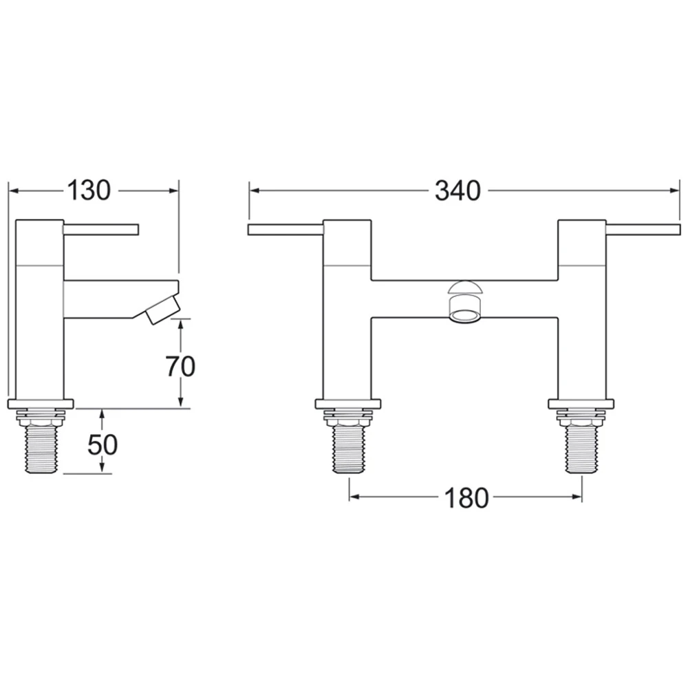 Deva Insignia Chrome Bath & Basin Mixer Taps Pack Set 4 Deva Insignia Chrome Bath & Basin Mixer Taps Pack Set - Image 4
