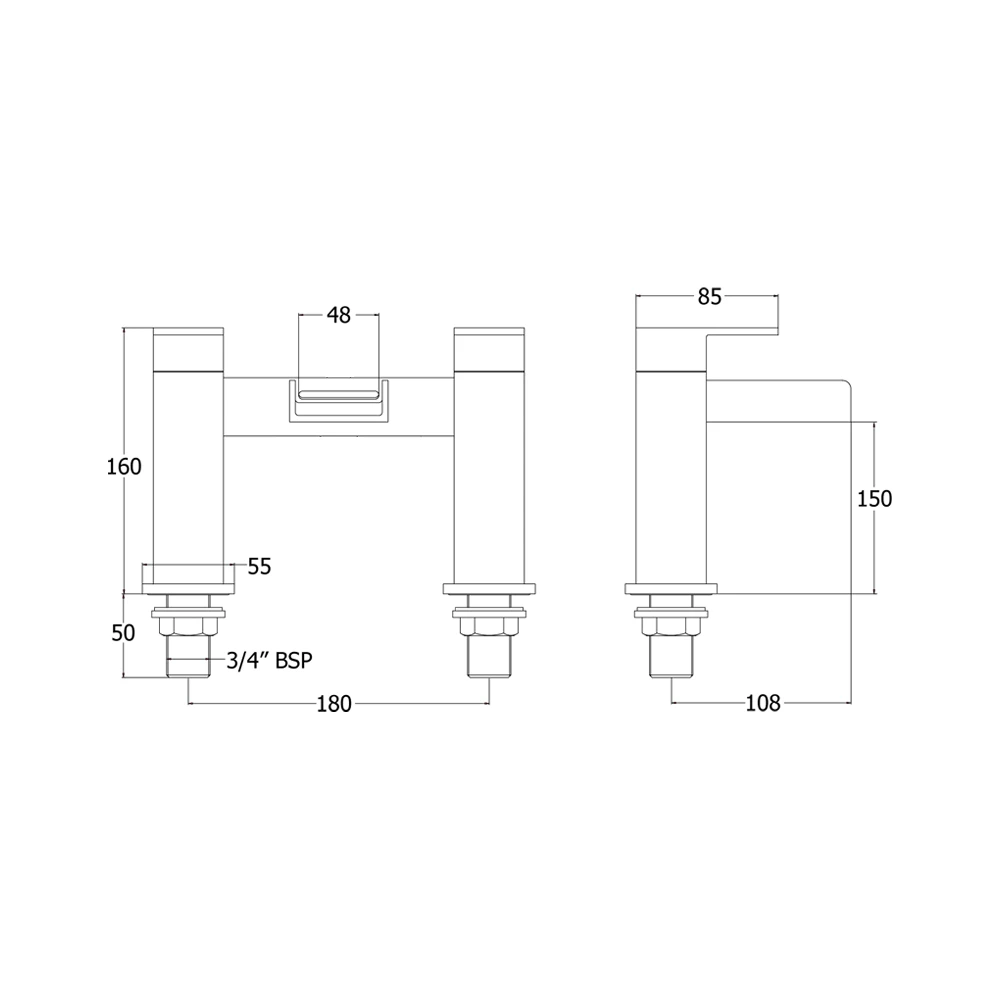 Deva Sparkle Chrome Bath Mixer & Basin Taps Pack Set 4 Deva Sparkle Chrome Bath Mixer & Basin Taps Pack Set - Image 4