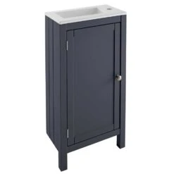 Elation Etienne Matt Indigo Traditional Floorstanding Cloakroom Vanity Unit 29419/462