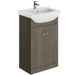 Elation Ikoma Textured Bodega Grey Modern Floorstanding Base Unit 550mm 29431N/402