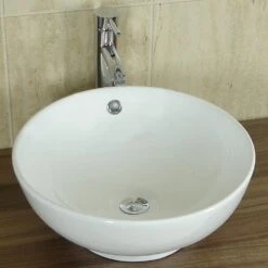 Europa Legacy 420x420 0th White Ceramic Counter Top Basin A19