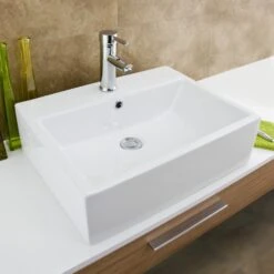 Europa Zeus 540x415 1th White Ceramic Counter Top Basin A58