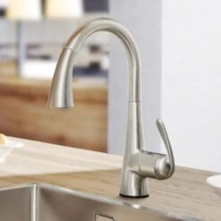 Grohe Zedra Touch Electronic Supersteel Pullout Kitchen Sink Mixer Tap 30219DC1