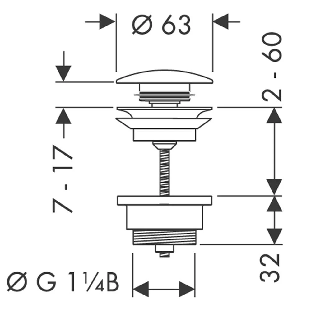 Hansgrohe Brushed Bronze Push Open Basin Waste Set 2 Hansgrohe Brushed Bronze Push Open Basin Waste Set - Image 2