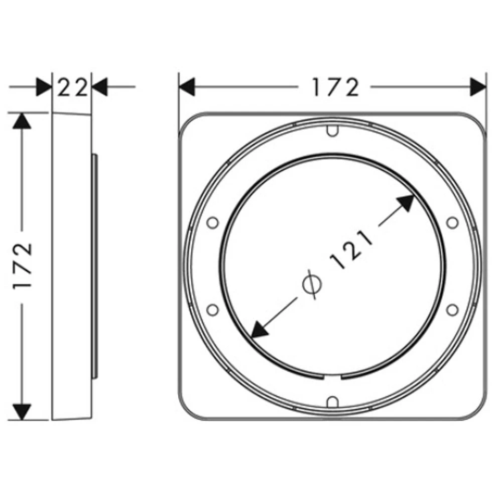 Hansgrohe Brushed Nickel 22mm Extension Element 2 Hansgrohe Brushed Nickel 22mm Extension Element - Image 2