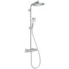 Hansgrohe Crometta S Chrome Showerpipe 240 1jet With Thermostatic Shower Mixer