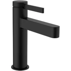 Hansgrohe Finoris Matt Black Basin Mixer Tap 110 CoolStart With Push-Open Waste