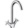 Hansgrohe Logis M32 Chrome Twin Handle Kitchen Sink Mixer Tap 71285000