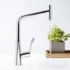 Hansgrohe Metris Select M71 Chrome Pullout Spout Kitchen Sink Mixer Tap 14884000