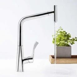 Hansgrohe Metris Select M71 Chrome Pullout Spout Kitchen Sink Mixer Tap 14884000