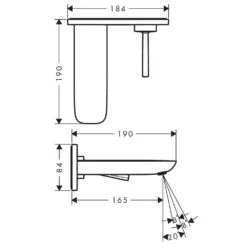 Hansgrohe Puravida White & Chrome Concealed Basin Mixer Tap With 16.5cm Spout -Household Goods Shop hansgrohe puravida white chrome concealed basin mixer tap with 16 5cm spout p32534 210617 image