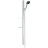 Hansgrohe Rainfinity Eco 130 3 Jet Chrome Shower Head & 1500mm Riser Rail With Shelves