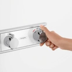 Hansgrohe RainSelect White/Chrome Concealed 4 Outlets Thermostatic Mixer Valve -Household Goods Shop hansgrohe rainselect white chrome concealed 4 outlets thermostatic mixer valve p44110 215552 image