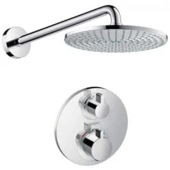 Hansgrohe Round Valve With Raindance (240) Overhead Thermostatic