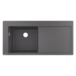Hansgrohe S51 450 1.0 Bowl Stone Grey Granite Kitchen Sink & Drainer RHD