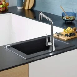 Hansgrohe S510-F660 1.0 Bowl Graphite Black Kitchen Sink 43313170 -Household Goods Shop hansgrohe s510 f660 1 0 bowl graphite black kitchen sink 43313170 p37222 182226 image