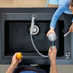 Hansgrohe S510-F660 1.0 Bowl Graphite Black Kitchen Sink 43313170 -Household Goods Shop hansgrohe s510 f660 1 0 bowl graphite black kitchen sink 43313170 p37222 182233 image