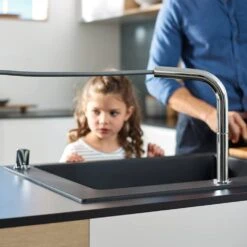 Hansgrohe S510-F660 1.0 Bowl Graphite Black Kitchen Sink 43313170 -Household Goods Shop hansgrohe s510 f660 1 0 bowl graphite black kitchen sink 43313170 p37222 182234 image