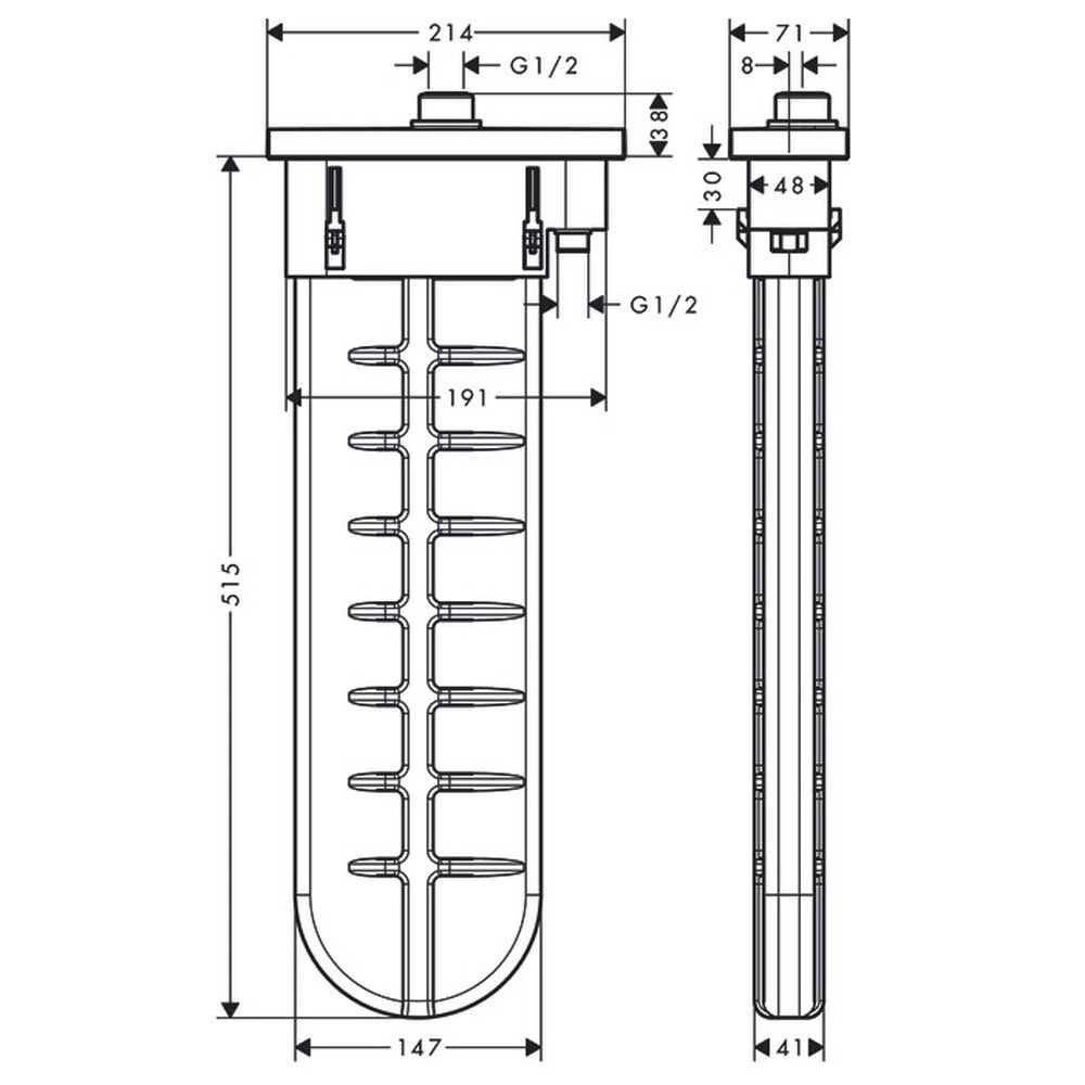 Hansgrohe SBox Matt White Square Finish Set 2 Hansgrohe SBox Matt White Square Finish Set - Image 2