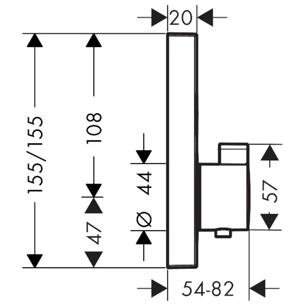Hansgrohe ShowerSelect Matt White Concealed 2 Outlet Thermostatic Mixer Valve 2 Hansgrohe ShowerSelect Matt White Concealed 2 Outlet Thermostatic Mixer Valve - Image 2