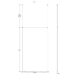 Hudson Reed 1100mm Wetroom Shower Screen & Black Ceiling Posts GPCP11 -Household Goods Shop hudson reed 1100mm wetroom shower screen black ceiling posts gpcp11 p35251 173330 image