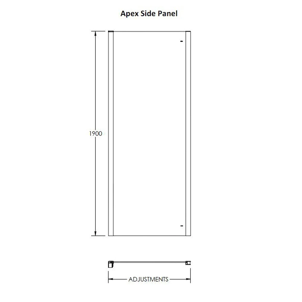 Hudson Reed Apex 1000mm Chrome Side Panel 3 Hudson Reed Apex 1000mm Chrome Side Panel - Image 3