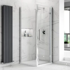 Hudson Reed Apex Chrome Hinged Door Shower Enclosure 760x900x8mm