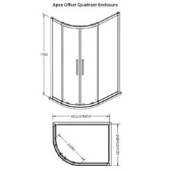 Hudson Reed Apex Chrome Offset Quadrant Shower Enclosure 1200x800mm -Household Goods Shop hudson reed apex chrome offset quadrant shower enclosure 1200x800mm p28922 142351 image