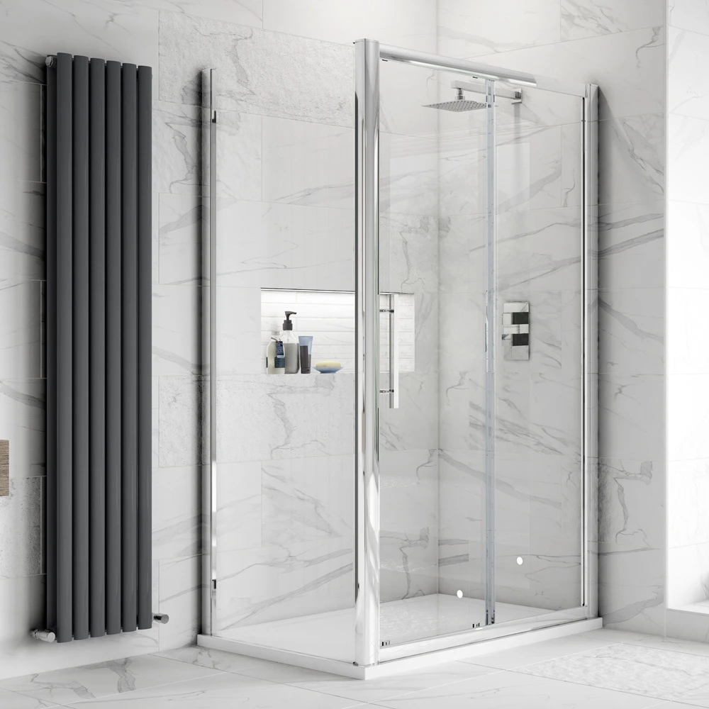 Hudson Reed Apex Chrome Sliding Door Shower Enclosure 1000x900x8mm 1 Hudson Reed Apex Chrome Sliding Door Shower Enclosure 1000x900x8mm