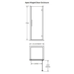 Hudson Reed Apex Hinged Door 760mm - MH76-E8 -Household Goods Shop hudson reed apex hinged door 760mm mh76 e8 p28933 142397 image