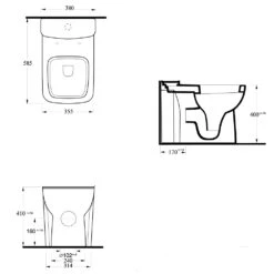 Hudson Reed Arlo White Close Coupled Compact Flush Toilet & Soft Close Seat - CPC027 9 Hudson Reed Arlo White Close Coupled Compact Flush Toilet & Soft Close Seat - CPC027 -Household Goods Shop hudson reed arlo white close coupled compact flush toilet soft close seat cpc027 p30912 150218 image