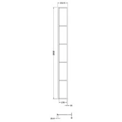 Hudson Reed Black Frame Wetroom Shower Return Screen 215x1950x8mm -Household Goods Shop hudson reed black frame wetroom shower return screen 215x1950x8mm p33097 162305 image