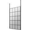 Hudson Reed Black Frame Wetroom Shower Screen & Ceiling Posts 1100x1950x8mm - BFCP11